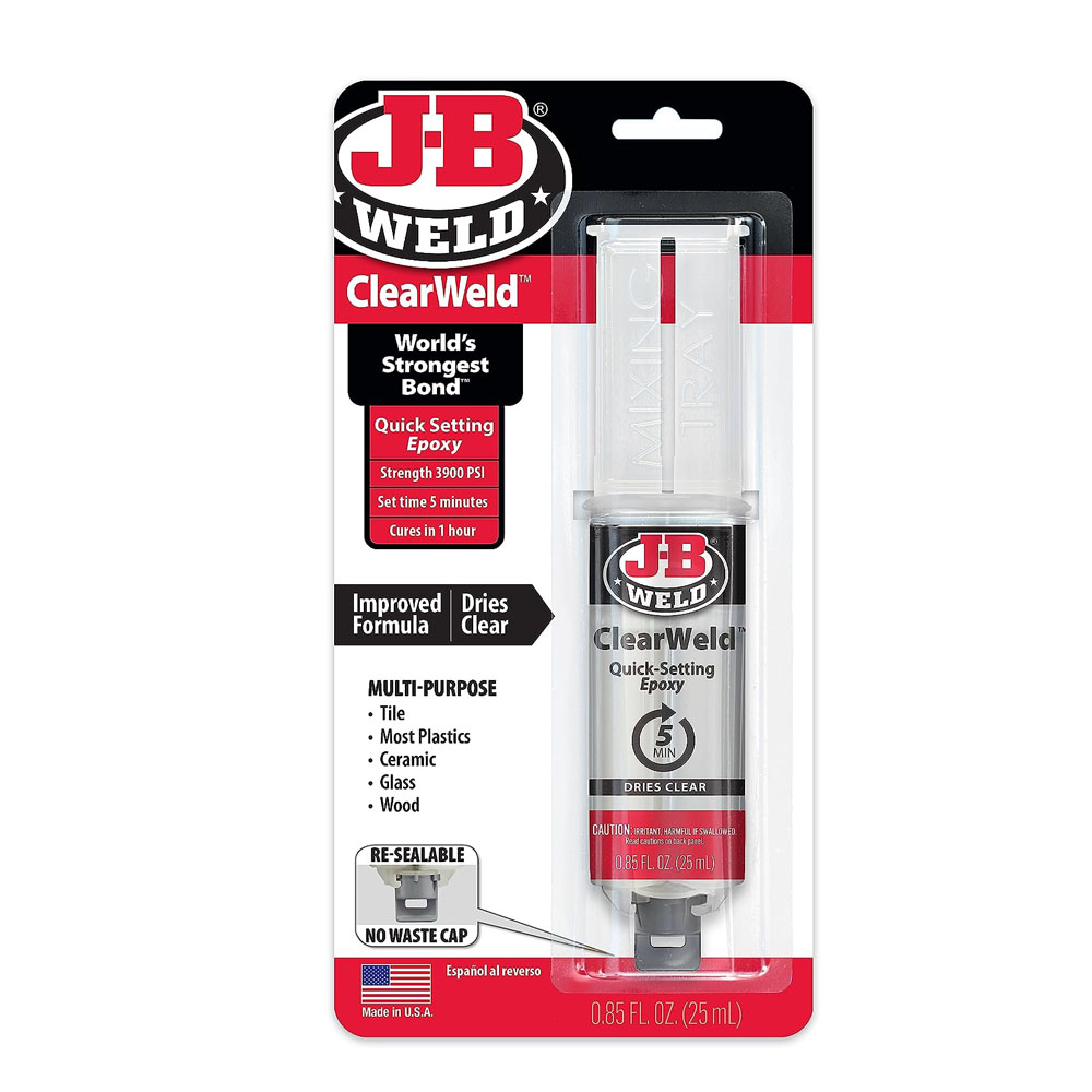 1-1.jpg JB Weld 50112UK ClearWeld Quick Setting Epoxy 25ml, Clear, 25 ml - Image 1