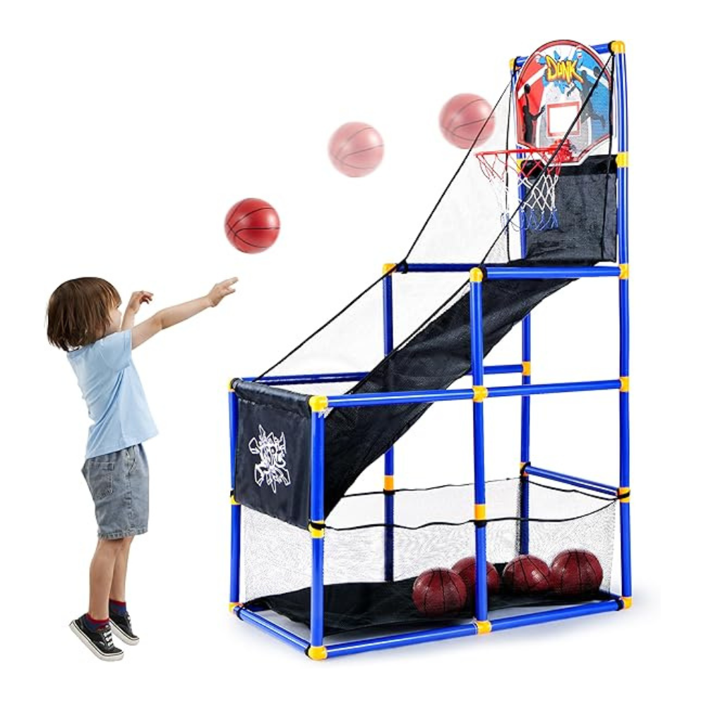 Untitled-design-2025-03-03T190436.738.png JOYIN Arcade Basketball Game Set with 4 Balls and Hoop for Kids - Image 1