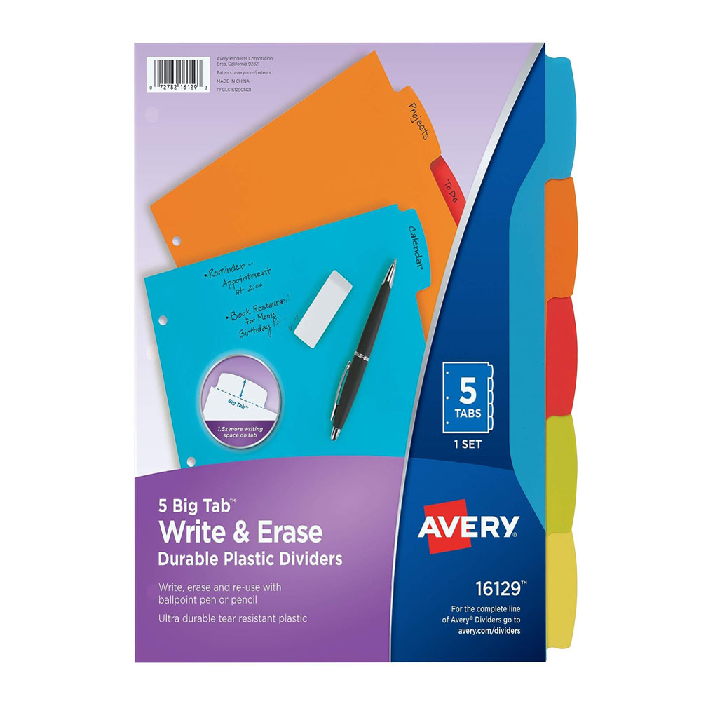 ave1.jpg Avery Big Tab Write & Erase Durable Plastic Dividers - Image 1
