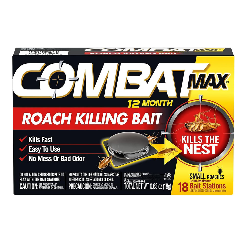 com.jpg Combat Max 12 Month Roach Killing Bait, Small Roach Bait Station - Image 1
