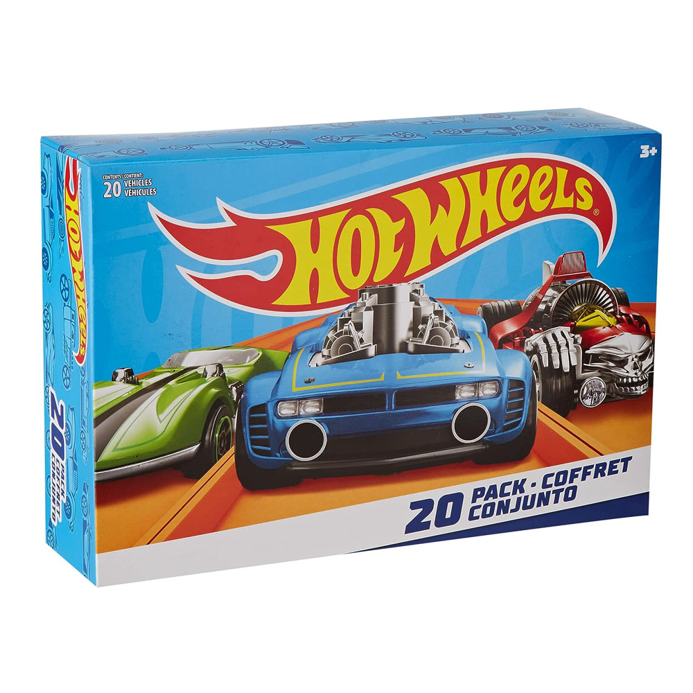 hot1.jpg Hot Wheels Set of 20 Toy Cars & Trucks in 1:64 Scale - Image 1