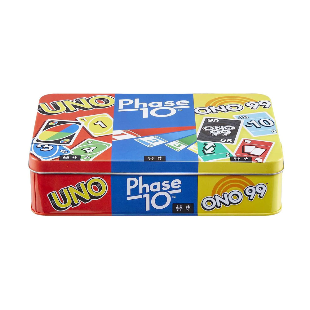 mattel1-1.jpg Mattel Games Set of 3 Games with Uno, Phase 10 & ONO 99 - Image 1