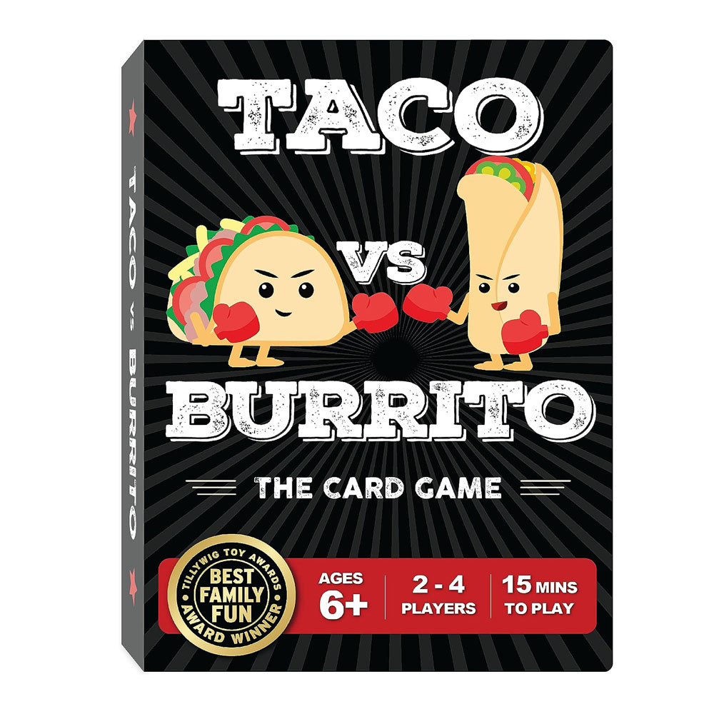 taco1.jpg Taco vs Burrito Card Game- Wildly Popular Perfect for Boys, Girls, Kids - Image 1